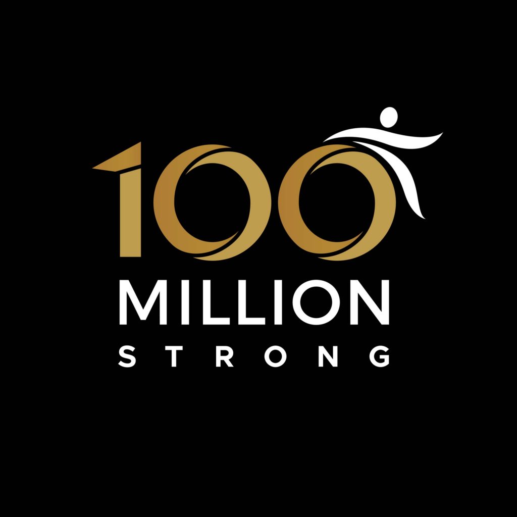100 Million Strong logo design