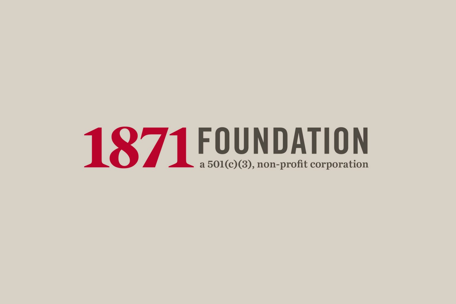1871 Foundation logo design