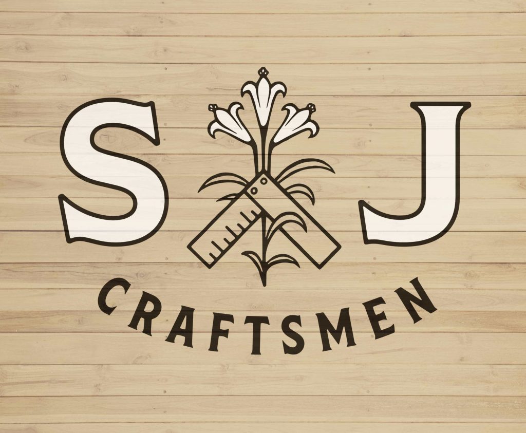 SJ Craftsmen construction company logo design